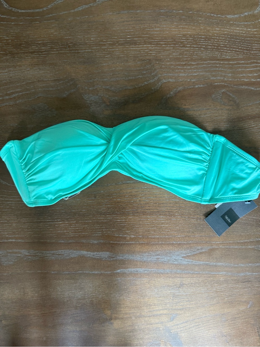 NWT Turquoise Twist Bandeau Bikini Top